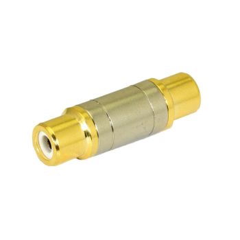 Female To Female RCA Phono Adaptor Gold Plated - L3.3 x W1 x H1 cm