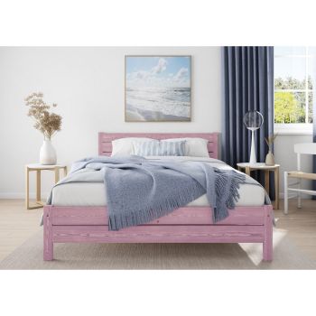 Alva Bed Frame 3 Feet - Wood - L197 x W98 x H90 cm - Purple Lilac