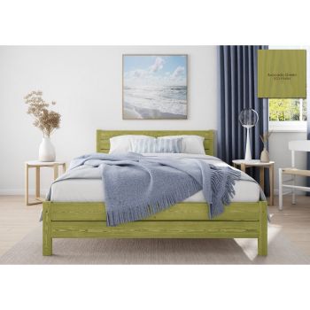 Alva Super King Size Bed Frame 6 Feet - L207 x W188 x H90 cm - Avocado