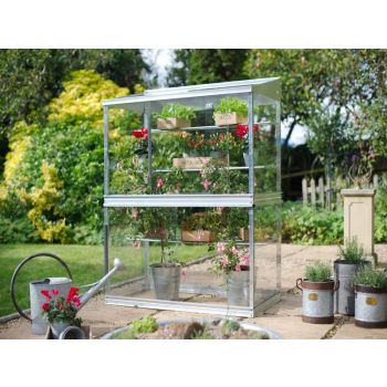 4 Feet Growhouse - Aluminium/Glass - L121 x W65 x H149 cm - Without Coating