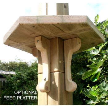 Optional Extra - Feed Platter for Nayland Natural Dovecotes Twelve Nest - Pressure Treated Timber