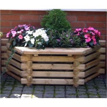 Flatback Window Seat Wood Planter