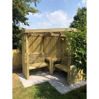 4 Seasons Garden Room - Installation Incl. - L150 x W290 x H205 cm - Assembly Incl. - Set of Waterproof Cushions Included