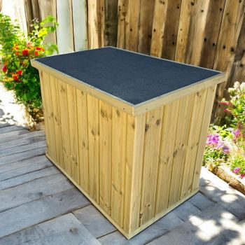 Wooden Garden Chest for Outdoor Storage (Painted Chest - Choice of Colours Available) - L100 x W60 x H80 cm