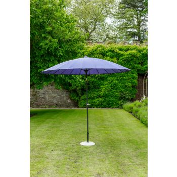 Geisha Fibreglass Parasol 2.7m Anthracite Purple