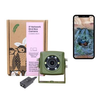 Wired Network Bird Box & Wildlife HD Camera 3rd Gen (Camera Only) - L9.5 x W7.5 x H13.8 cm