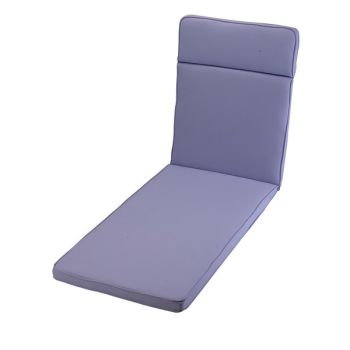 Heather Sun Lounger Outdoor Garden Furniture Cushion - L198 x W60 x H4 cm - Purple
