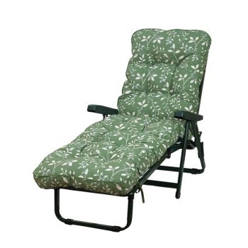 Deluxe Sun Lounger Bed Country - L115 x W65 x H94 cm - Green