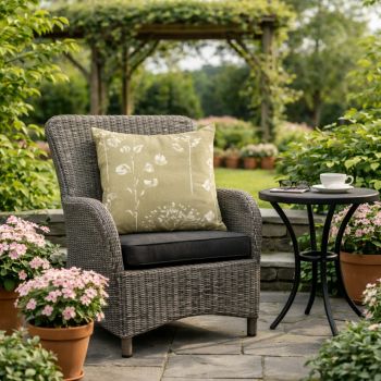 Scatter cushion 18x18 Renaissance Outdoor Garden Furniture Cushion (Pack of 4) - L46 x W46 cm - Sage