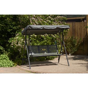 3 Seater Textaline Hammock - L170 x W110 x H152 cm - Grey