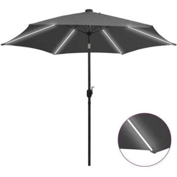 LED Parasol - L270 x W270 cm - Grey