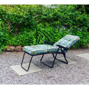 Tropical Deluxe Lounger - L118 x W58 x H99 cm - Blue
