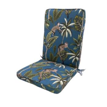 Tropical Blue Low Recliner Cushion - L96 x W42 cm