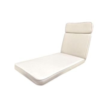 Ivory Luxury Sunlounger Cushion - L198 x W60 x D6 cm