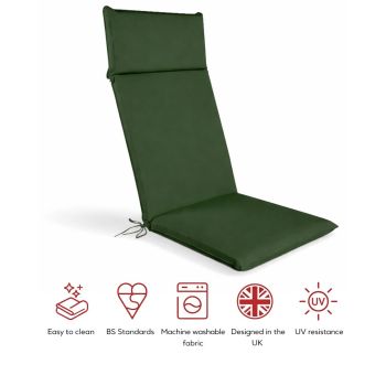 SP Seat Pad Cushions (Pack of 2) - L40 x W38 x H4 cm - Green
