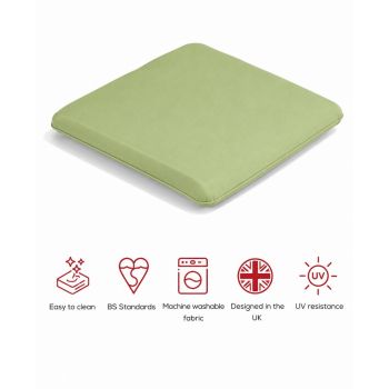 SP Seat Pad Cushion (Pack of 2) - L40 x W38 x H4 cm - Lime