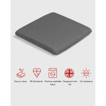 SP Armchair Pad Cushion - L52 x W40 x H6 cm - Grey