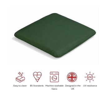 SP Armchair Seat Cushion Pad - L52 x W40 x H6 cm - Green