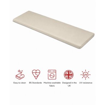 SP 3 Seater Bench Pad Cushion - L143 x W48 x H6 cm - Natural