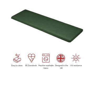 SP 3 Seater Bench Cushion Pad - L143 x W48 x H6 cm - Green