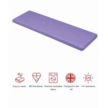 SP 3 Seater Bench Pad Cushion - L143 x W48 x H6 cm - Plum