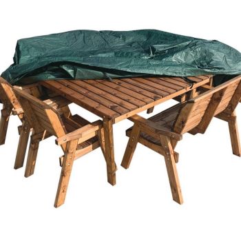 Deluxe Fitted Eight Seater Square Table Set Cover - L265 x W255 x H102 cm