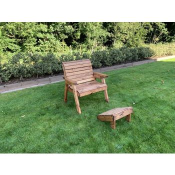 Grand Chair with Footstool - W98 x D74 x H98 - Fully Assembled