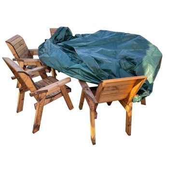 Deluxe Fitted Six Seater Round Table Set Cover