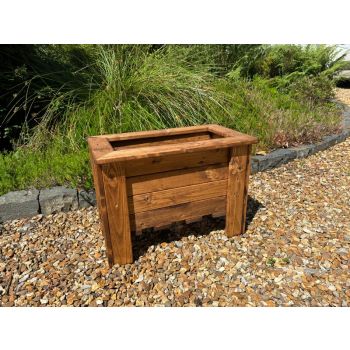 Multi Pack of 2 - Prestbury Raised Rectangular Regular Trough - Timber - L33 x W57 x H42 cm - Minimal Assembly Required
