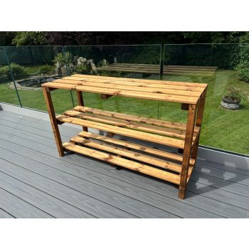Bramshall Multi Storage Extra Large Table - Timber - L50 x W145 x H90 cm - Minimal Assembly Required
