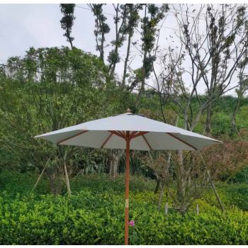 Parasol - W270 x D74 x H98 - Polyester - Grey - Minimal Assembly Required