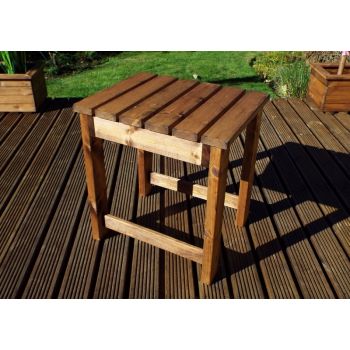 Companion Table, Wooden Garden Furniture - W65 x D50 x H65 - Fully Assembled