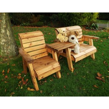 Little Fellas Bench/Chair Combination Set (Straight) for Children, W180 x D60 x H77 - Fully Assembled