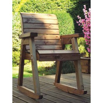 Chair Rocker - L77 x W68 x H102 cm - Redwood - Minimal Assembly Required