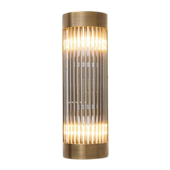 Wade Wall Lamp - Metal/Glass - L9.8 x W11.2 x H35 cm - Antique Brass