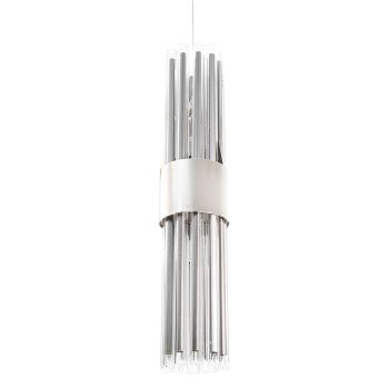 Ives Pendant - Metal/Glass - L12.7 x W12.7 x H60 cm - Nickel