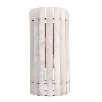 Seren Wall Lamp - Metal/Alabaster - L11.5 x W15 x H30 cm - Bronze/White