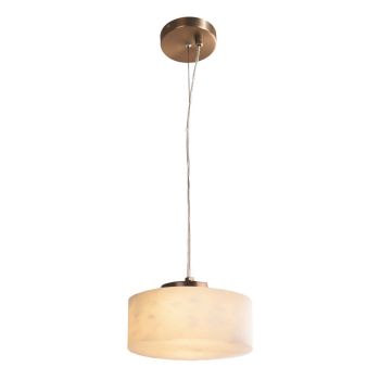Elara Pendant - Metal/Alabaster - L20 x W20 x H13.5 cm - Bronze