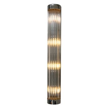 Wade Long Wall Lamp - Metal/Glass - L9.8 x W11.2 x H80 cm - Nickel
