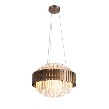 Astra Chandelier - Metal/Glass - L40 x W40 x H28 cm - Brass