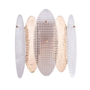 Zenith Wall Lamp - Metal/Glass - L14 x W32 x H30 cm - Brass