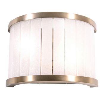 Felix Wall Lamp - Metal/Alabaster - L15 x W30 x H20.5 cm - Bronze