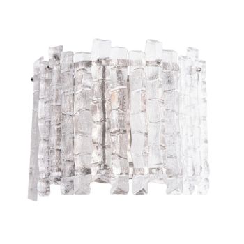 Ezri Wall Lamp - Metal/Glass - L15.7 x W32 x H25 cm - Nickel