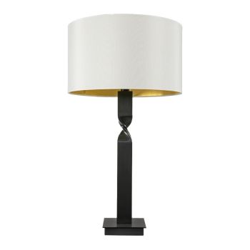 Elora Table Lamp - Metal/Fabric - L38 x W38 x H67.7 cm - Brass/Cream