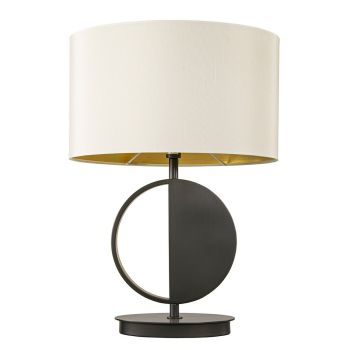 Jett Table Lamp - Metal/Fabric - L26 x W40 x H56 cm - Brass/Bronze/Cream