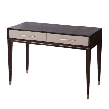 Cairo Dressing Table - Metal/Wood - L50 x W110 x H76 cm - Brass/Grey/Chocolate