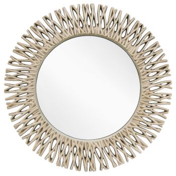 Elan Wall Framed Mirror - Resin - L3.2 x W101 x H101 cm - Champagne Silver