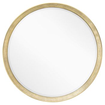 Flare Leaf Wall Framed Mirror - Resin - L6.3 x W106.7 x H106.7 cm - Gold