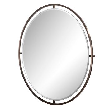 Nova Framed Mirror - Metal - L4.5 x W100 x H100 cm - Brass
