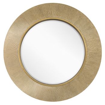 Jade Wall Framed Mirror - Resin - L4 x W90 x H90 cm - Gold/Brass